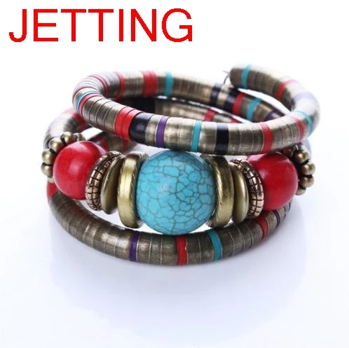 ##BUY JETTING Vintage Boho Statement Bracelet Chain Nepal Retro Lava Stones Wristband Bracelets