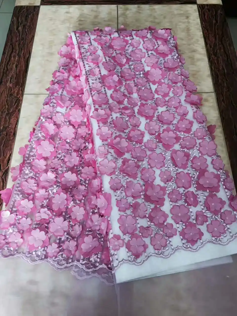 2017 new Appliques beaded french lace fabric African sewing tulle lace classic and uniquebeaded