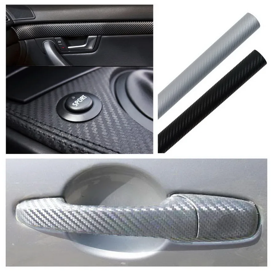 

HotBlack Car-Styling 127cmx30cm Auto motorcycle 3D Carbon Fiber Vinyl Film Wrap Sheet Roll Film Car Stickers and Car Accessories