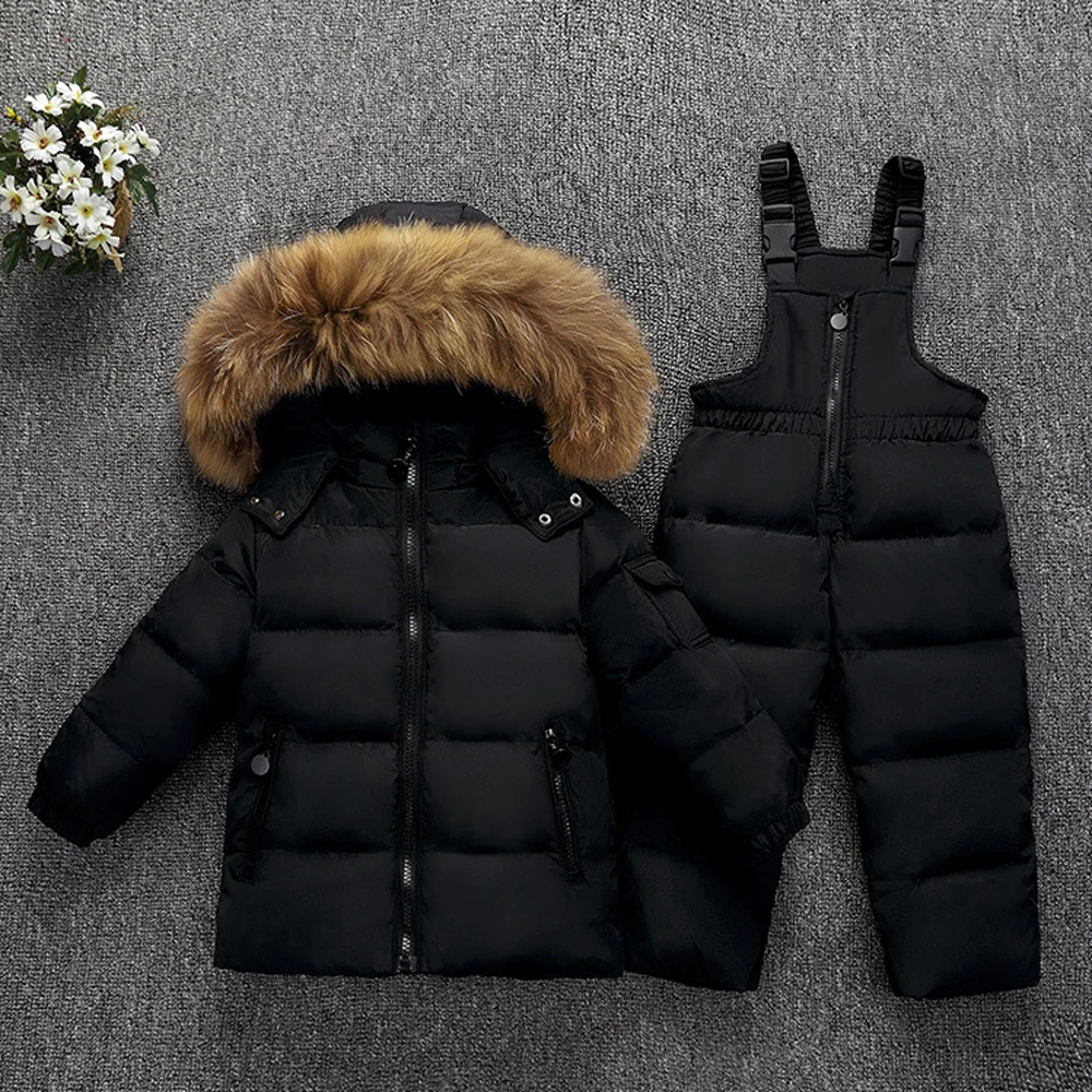 

Russian Winter Snowsuit New Boy Baby Jacket 80% Duck Down Outdoor Infant Clothes Girls Climbing For Boys Kids Winter Jacket 1-5Y