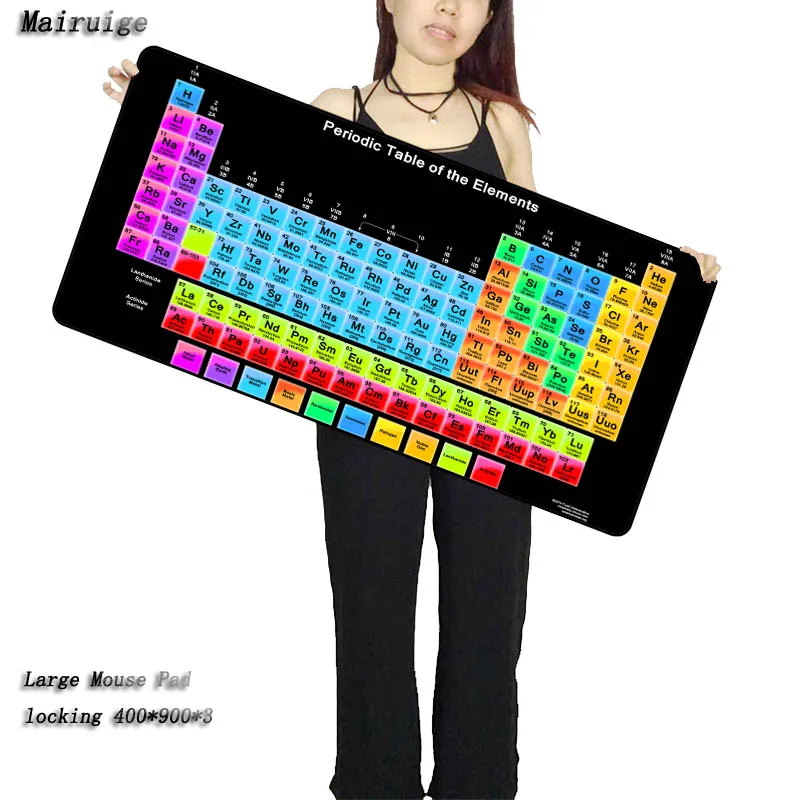 

Mairuige High Speed Periodic Table of The Elements Mouse Pad Vintage Stylish Stitched Edge Rubber Mousepad Gaming Mice Gift Mat