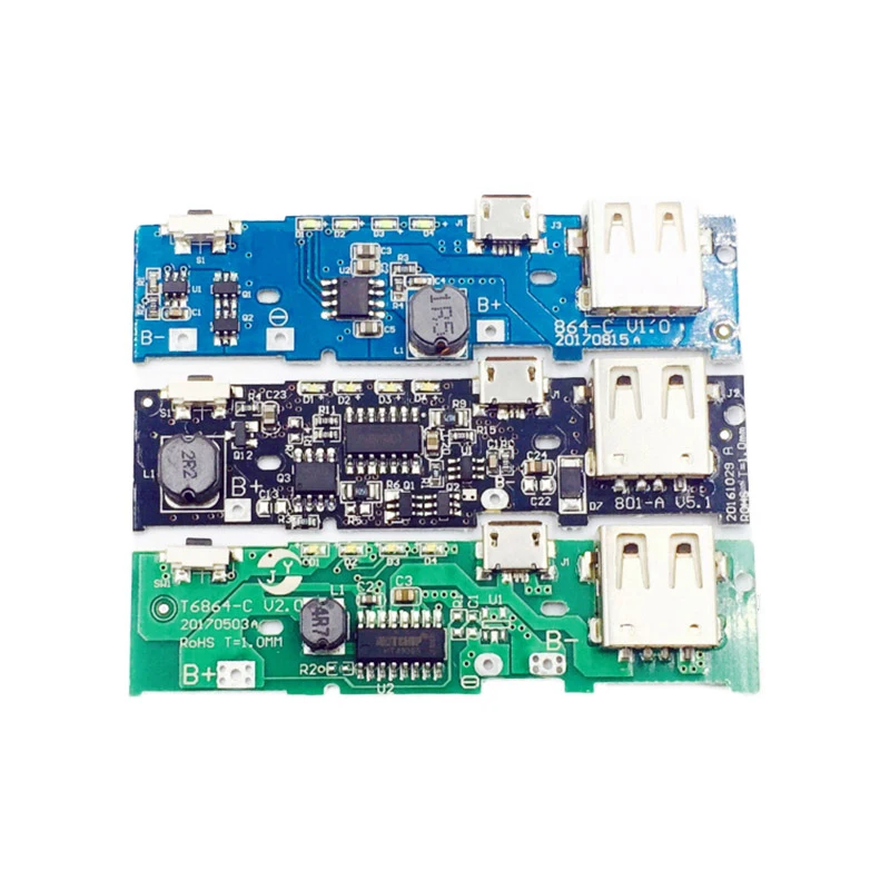 5 в 1A 2.1A запасные аккумуляторы для телефонов зарядное устройство Модуль литиевых зарядки Step Up Boost печатная плата 18650 батарея в виде ракушки