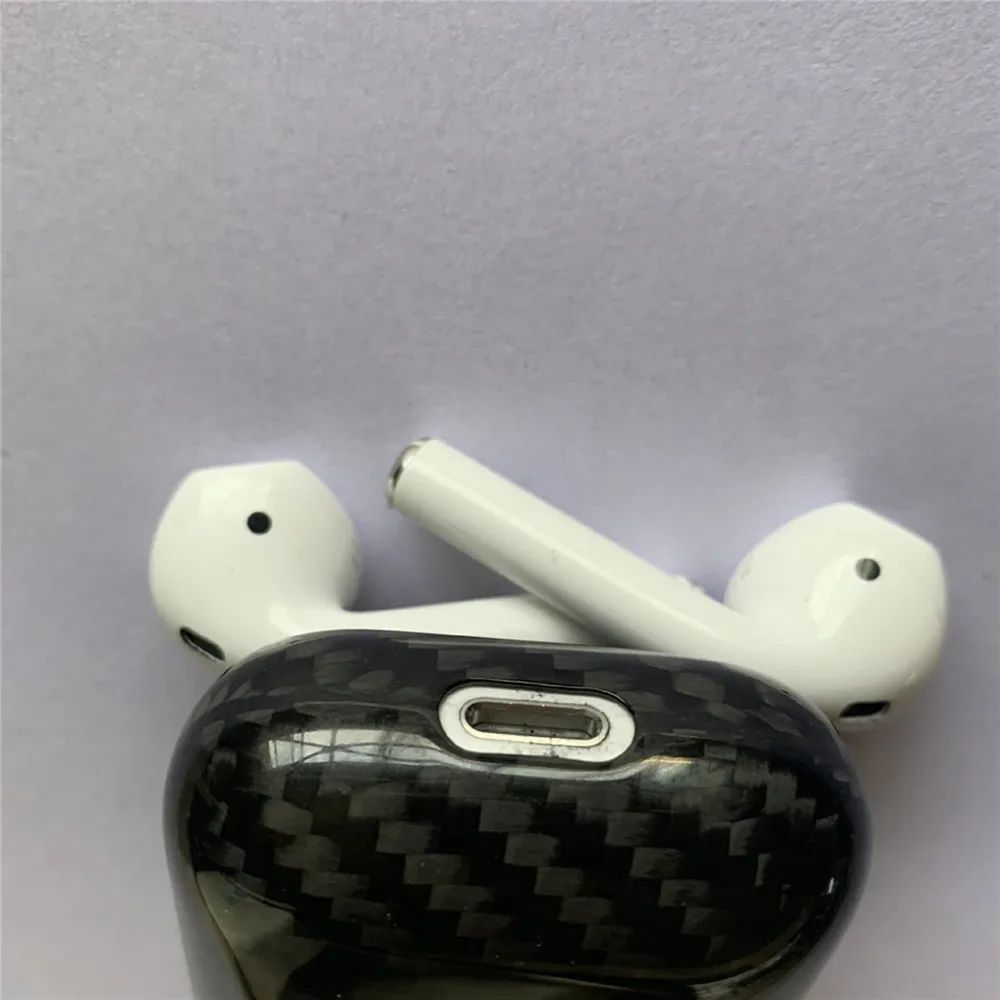 Пылезащитная заглушка чехол для Apple гарнитура для AirPods чехол кожный чехол настоящие чехлы из углеродного волокна ультратонкий протектор для AirPods