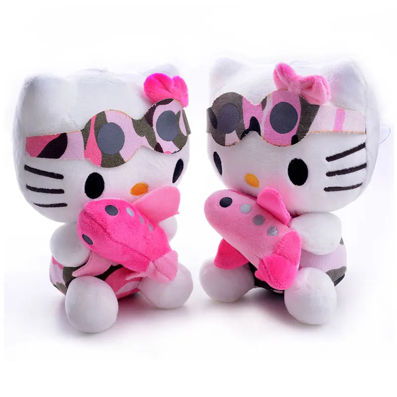 Plush Dolls Hello Kitty Camouflage Hold the Cartoo...