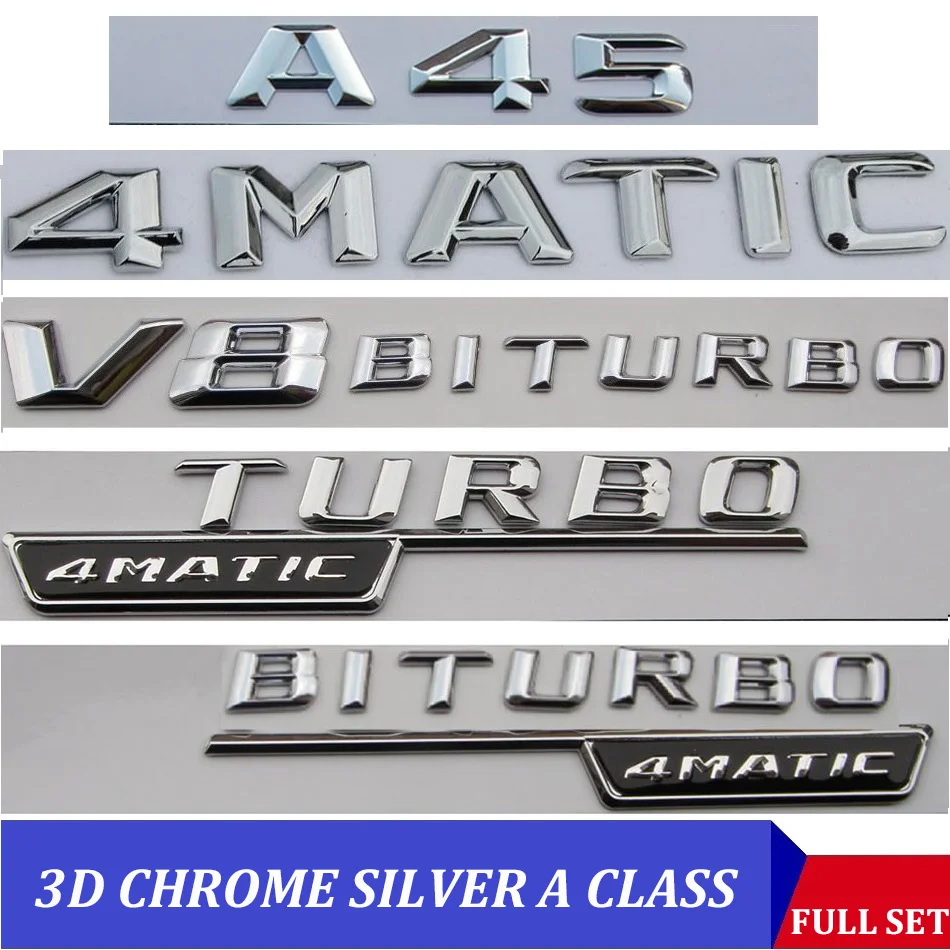 3d Chrome W177 W176 Emblem A45 A200 A180 A250 Letter Auto Car Stickers Badge Logo Emblema Cla Clk For Mersedes Mercedes Benz Amg Emblems Aliexpress