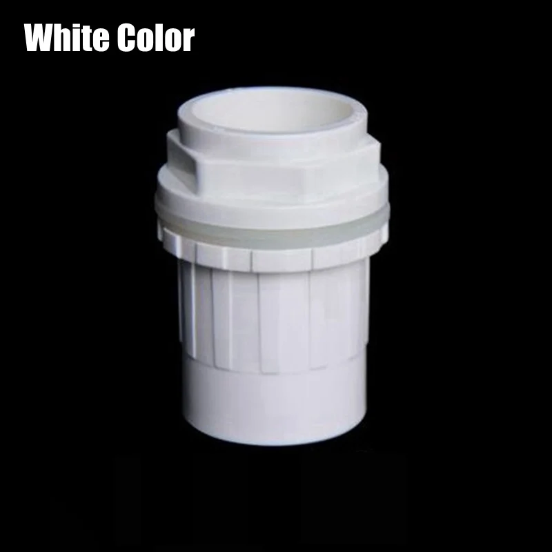 1 шт. I. D20~ 50 мм дизайн высокое качество ПВХ трубы соединители Разъем резервуар для воды аквариум Впускной Выход соединения трубы дренажный соединитель - Цвет: White
