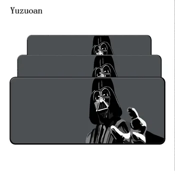 

Yuzuoan Free Shipping Darth Vader's Star Wars 900*400*3mm large mousepads Speed Mouse blocking Edge Table Mats Mouse Desk mats