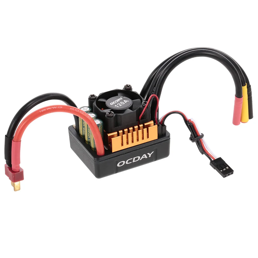 

OCDAY RC Car Motor BL3670 1900KV Sensorless Brushless Motor 120A ESC for 1/8 RC Crawler Traxxas Redcat HSP Cars RC Truck
