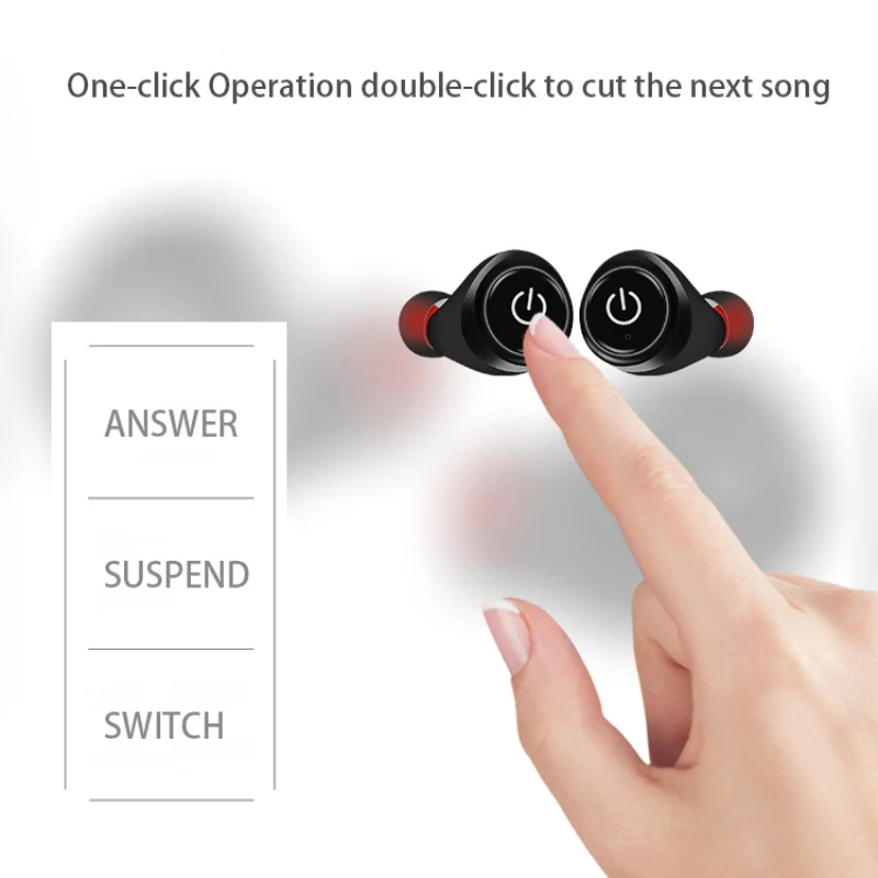 EDAL G6 Mini Stealth Bilateral stereo Earphone Wireless Bluetooth Headphones Invisible Headset with Microphone for Smartphones