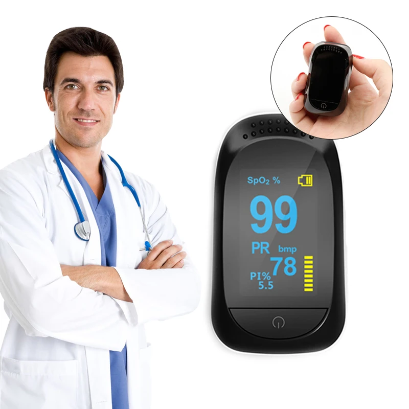 

Digital Finger Pulse Oximeter Blood Oxygen Finger SPO2 PR PI Alarm Sound OLED Display Saturation Oximetro Home Health Monitor