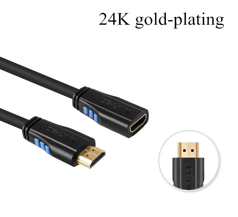 Hi-Fi hi-end hiend HYWL005 4N OFC HDMI 2,0 стандартный штекер для мужчин и женщин 24K позолоченный штекер высокого качества HDMI кабель