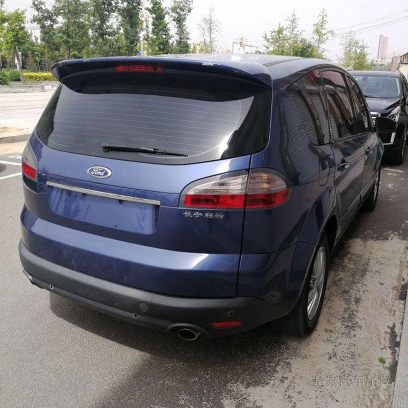 Спойлер для Ford S-max Smax 2006-2013, автомобильный Стайлинг, АБС-пластик, неокрашенный, задний багажник, крыло, багажник, спойлер на крышу, украшение