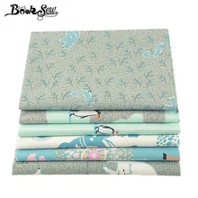 Booksew хлопчатобумажная ткань домашний текстиль стеганая тряпичная кукла Ремесла простыня Tecido животный узор 6 шт./партия 40 см x 50 см