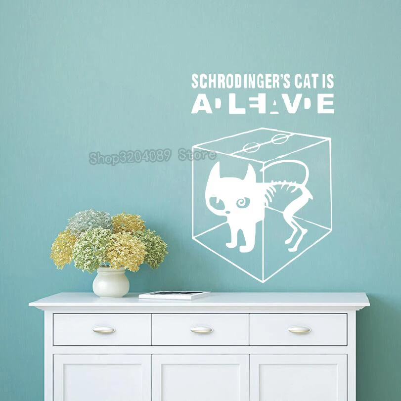 Настенные стикеры Schrodinger's Cat The Big Bang Theory домашнее украшение для детской комнаты
