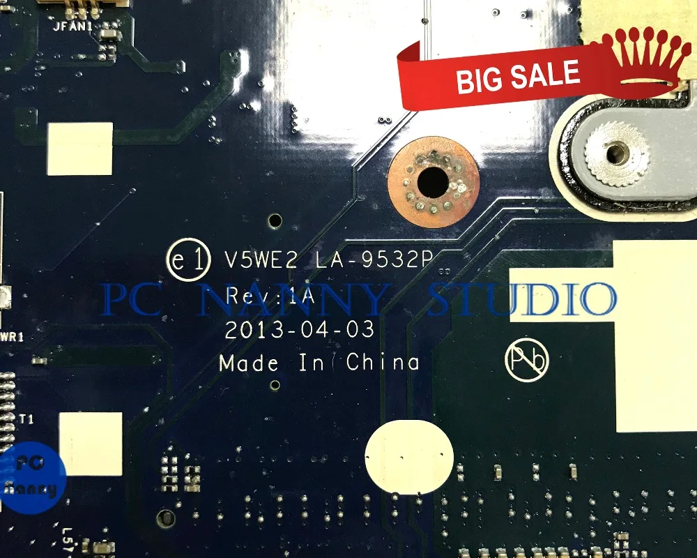 Pcnanny para Acer Aspire E1532 E1-532p Computador Portátil Placa-mãe Nbmfm1100l V5we2 La-9532p Ddr3l 2955u Computador Portátil Notebook Mainboard Testado Placa-mãe para notebook - Imagem 3