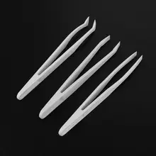 6 шт./компл. Углеродные волоконные пинцеты комплект Пластик антистатические прямые изогнутые Анти-статический Пинцет зажим ручной инструмент