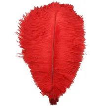 Оптом натуральные перья страуса 15-75 см 6-30 дюймов Diy рождественские украшения для свадебного платья красные перья страуса