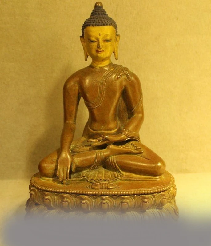

Old Tibet Pure Bronze Shakyamuni Amitabha Buddha Tathagata Sakyamuni Statue