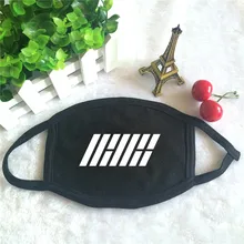 Kpop IKON Return Album Logo Print K-pop модные маски для лица унисекс хлопковая черная маска для рта