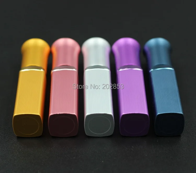 Frasco de Perfume de Vidro de Alumínio Bomba de Perfume Recipiente de Líquido Recarregáveis Atomizador Vazio Spray Anodizado Bottle Mini Viagem 50 Pcs 6 ml 14 Spray Frasco de Perfume de Vidro de