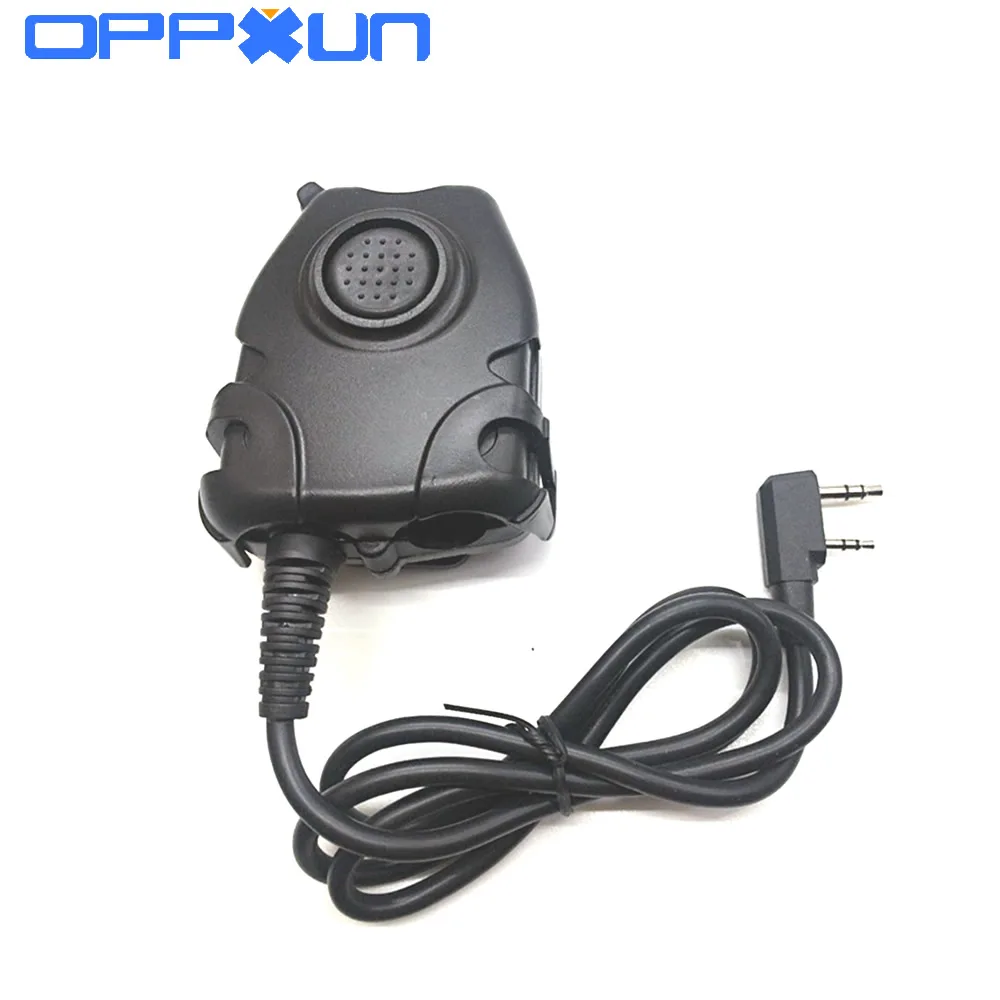 Водонепроницаемый PTT кабель oppxun для штекера KENWOOD K тактическая гарнитура Z Comtac H50 MSA