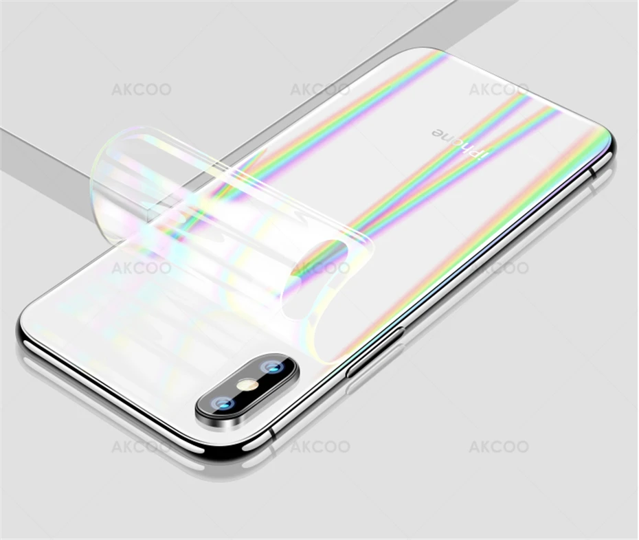 Akcoo Радужная задняя пленка для iPhone 11 Pro задняя защитная пленка aurora градиентная пленка для iPhone 6S 7 8 Plus XS Max задняя защитная пленка