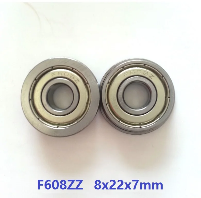 

20pcs/50pcs/100pcs F608ZZ F608 ZZ Z Flanged bearing F608-2Z shielded Miniature flange deep groove ball bearings 8x22x7 mm