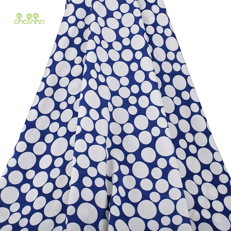 

Chainho,PokaDot Series/Summer Apparel Fabric/Printed Imitation Silk/Skirt/Dress/Shirt Material/Half Meter 50x140cm