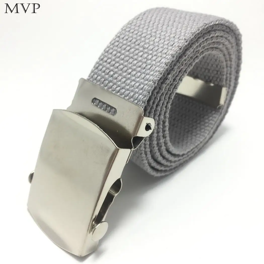 WIN Mens Canvas Belts Military Unisex Webbing Casual Automatic Buckle Army Waist Strap
