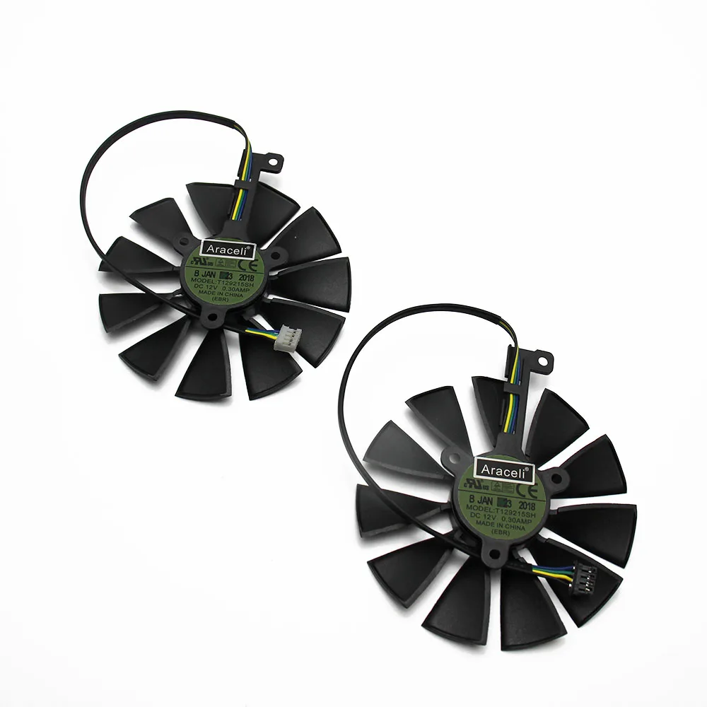 87 мм T129215SH FDC10U12S9 C 4Pin RTX 2060 2070 2080 Ti GPU кулер для карт вентиляторы ASUS GeForce RTX2080 RTX2080Ti
