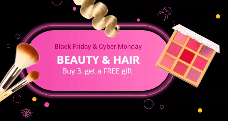 [Black Friday & Cyber Monday] Beauty & Hair: Super savings on makeup, nails and more. Buy 3, get a free gift! Black Friday steals & deals. Only available til Sunday.