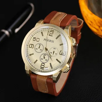 

Fashion Luxury Men's Watches Analog Quartz Faux PU Leather High Quality Sport Mens Clock Wrist Dress Watch orologio uomo