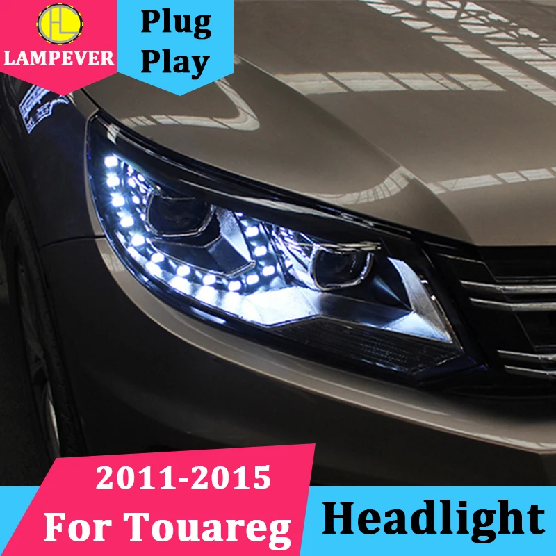 Фары головного света Lampever для VW Touareg 2011 2015 фары светодиодный ные ДХО линзы