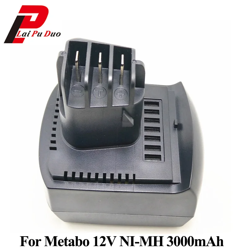 

Replacement power tool battery 12v 3000mAh Ni-MH for METABO: 6.02151.50,BZ12SP,BSZ 12, SSP 12,BZ 12 SP, ULA9.6-18