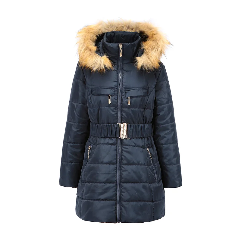 Детская Хлопковая парка с капюшоном меховым воротником|kids winter outerwear|girls coatkids |