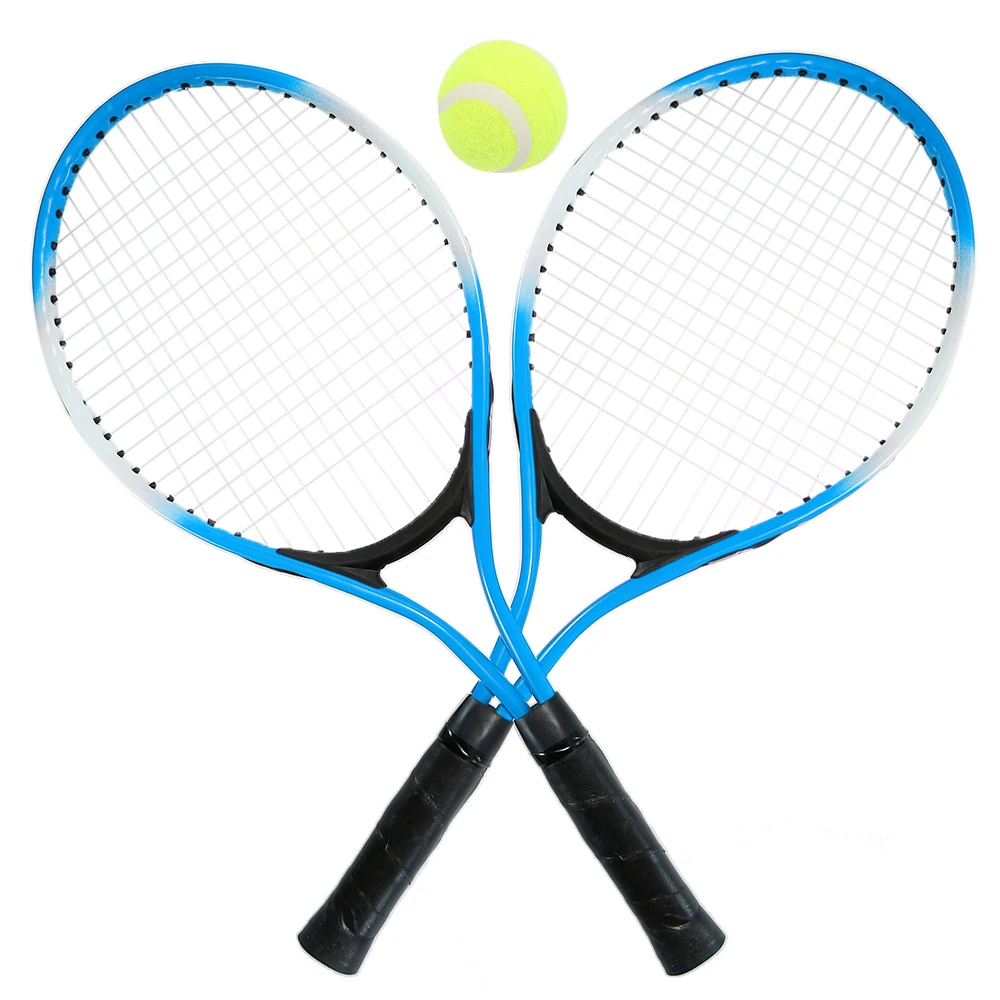 Высокое качество, комплект из 2 предметов, детские для тенниса ракетки обучение ракетка для настольного тенниса с 1 теннисный мяч и крышка для детей хлопковая сумка для детей Молодежные Детские теннисные ракетки