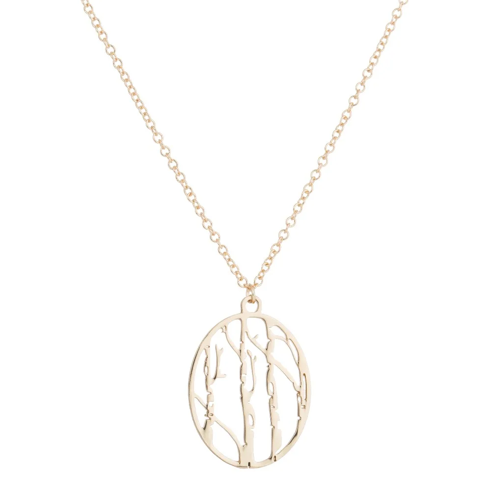 6-Daisies-Birch-Tree-Necklace-Woodland-Necklaces-Pendants-Outdoor-Gift-Natural-Oval-Jewelry-Colar