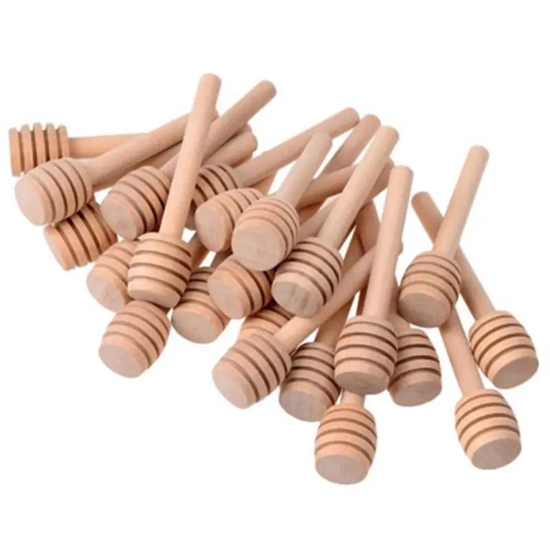 

3 Inch mini wooden honey dipper sticks,honey Jar dispense drizzle honey and wedding party favors.(Pack of 65)