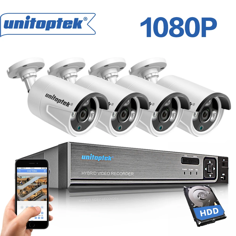 4CH 1080P CCTV NVR система 48V POE 4MP цифровой вход 4 шт 2MP Водонепроницаемая пулевая ip камера