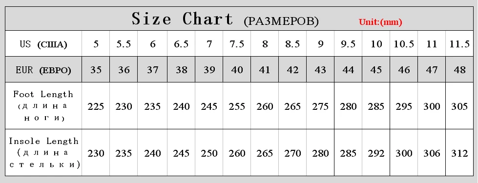 LEO--K11 size chart