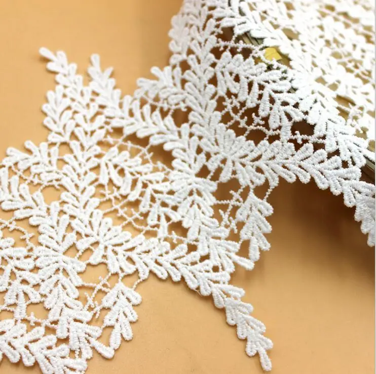 Lace Fabric Lace Garment Accessories Lace Sewing Supplies Lace Accessories Lace Sewing Accessories Clothing Accessories 1 Yard/lot 13cm Beige White Lace Trim Water Soluble Embroidery Cotton Lace DIY Fabric