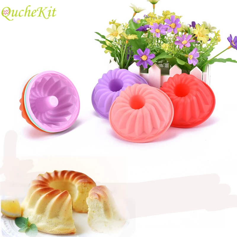 

10 pcs/set Small Spiral Silicone Cake Mold Fondant Sugarcraft Chocolate Soap Mold Bread Cake DIY Baking Tools Kitchen Bakeware