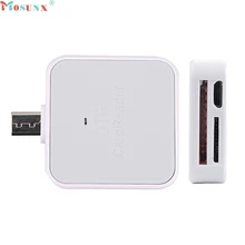 Mosunx Simplestone 2в1 V8 OTG TF/SD смарт-кард-ридер адаптер кард-ридер для Android смартфонов 0307