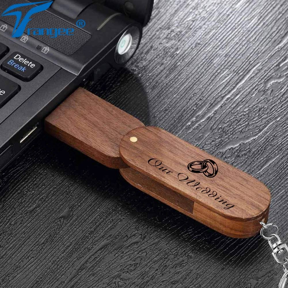 Trangee ореховый деревянный USB флеш накопитель + коробка 4 ГБ 8 16 32 2 0 карта памяти