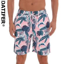 Datifer мужские шорты для бега, мужские шорты с цветочным принтом и подкладкой, высокое качество, эластичный купальник D203B