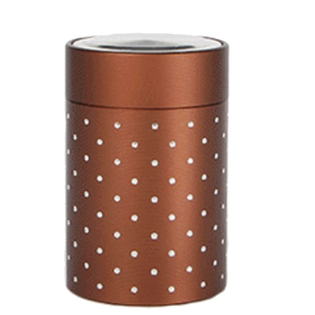 Tea Caddies Round Metal Tea Box With Lid Tea Jar Coffee Powder Cans 7 x 4.5cm