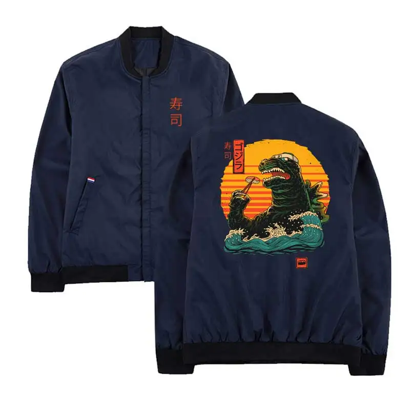 Мужские куртки King of Sushi оптом, пальто в стиле хип-хоп, ветровка, уличная куртка, зимняя мужская одежда, большие XS-4XL, мужские куртки - Цвет: King of Sushi jacket
