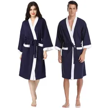 Aibrou летняя парная серия, Банные мужские халаты, пижамный комплект, синий мужской Пижамный костюм, свободная хлопковая домашняя одежда для отдыха, одежда для сна