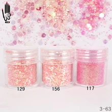 1 банка/коробка 10 мл 3D лак для ногтей розовый красный микс порошок с блестками порошок для ногтей художественное украшение опционально 300 цветов 3-63