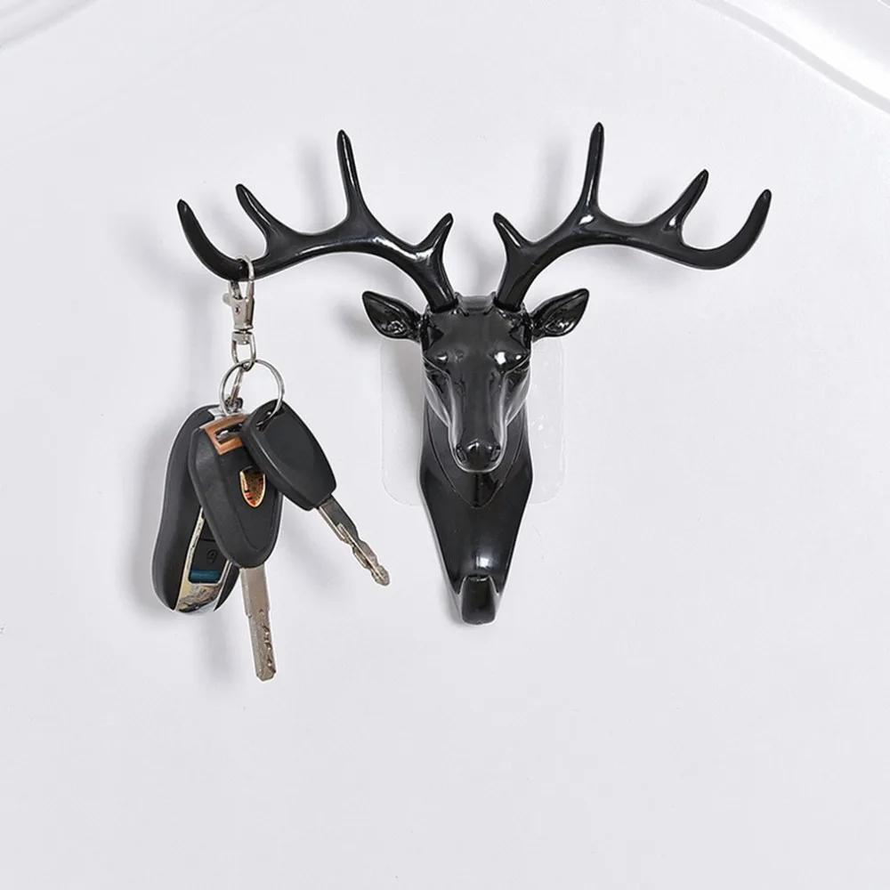 

Wall Hanging Hook Vintage Deer Head Antlers for Hanging Clothes Hat Scarf Key Deer Horns Hanger Rack Wall Decoration
